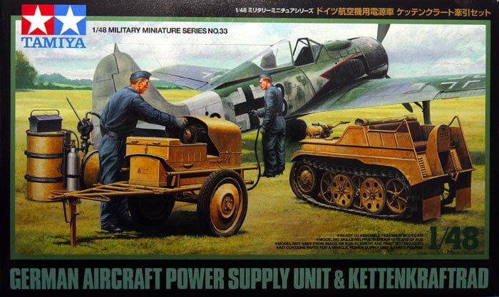 Tamiya 1/48 German Aircraft Power Supply Unit & Kettenkraftrad Tamiya PLASTIC MODELS