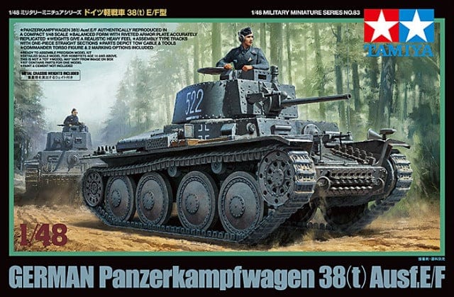 Tamiya 1/48 German Panzerkampfwagen 38 T Ausf.E/F Tamiya PLASTIC MODELS