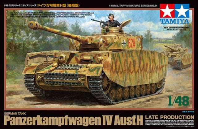 Tamiya 1/48 German Tank Panzerkampfwagen Iv Ausf.H Tamiya PLASTIC MODELS