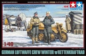 Tamiya 1/48 Luftwaffe Crew W/Kettenkraftrad Tamiya PLASTIC MODELS