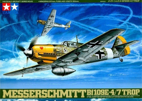 Tamiya 1/48 Messerschmitt Bf109E-4/7 Trop Tamiya PLASTIC MODELS