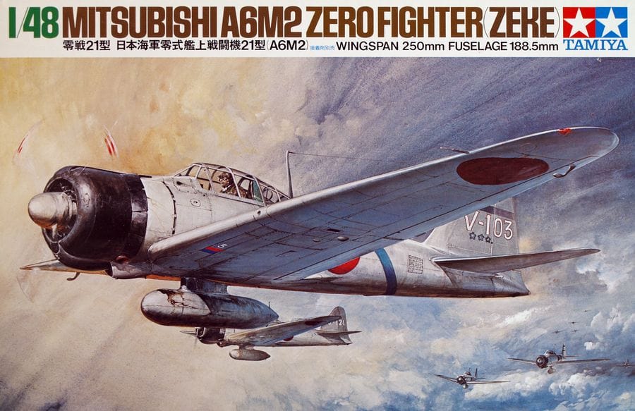 Tamiya 1/48 Mitsubishi A6M2 Zero Fighter Zeke Tamiya PLASTIC MODELS
