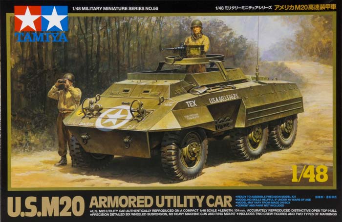 Tamiya 1/48 Us.M20 Armoured Utility Car Tamiya PLASTIC MODELS