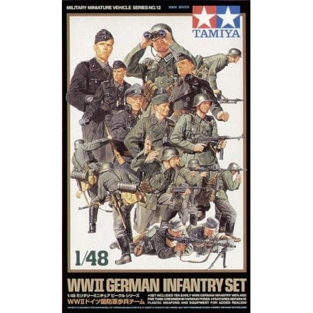 Tamiya 1/48 Wwii German Infantry Set Tamiya PLASTIC MODELS
