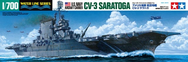 Tamiya 1/700 Cv-3 Saratoga Us Navy Aircraft Carrier Tamiya PLASTIC MODELS