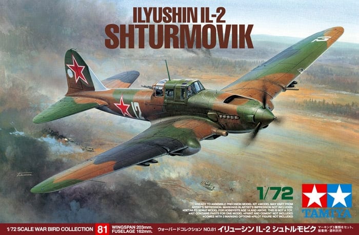 Tamiya 1/72 Ilyushin Il-2 Shturkmovik Tamiya PLASTIC MODELS