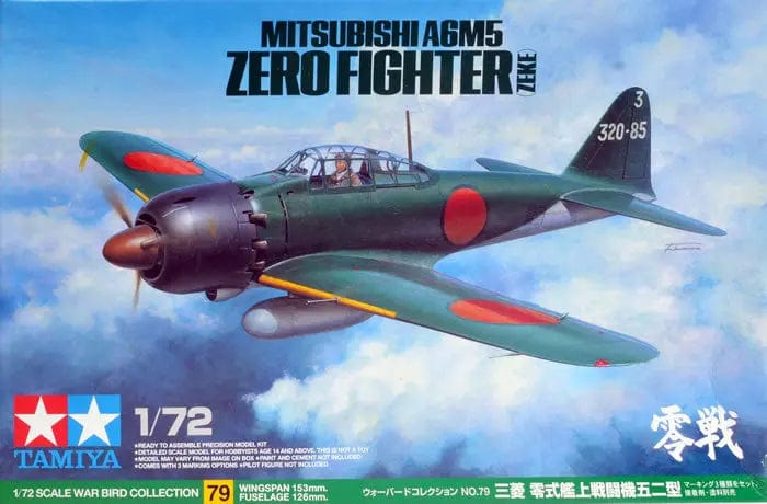 Tamiya 1/72 Mitsubishi A6M5 Zero Fighter Tamiya PLASTIC MODELS