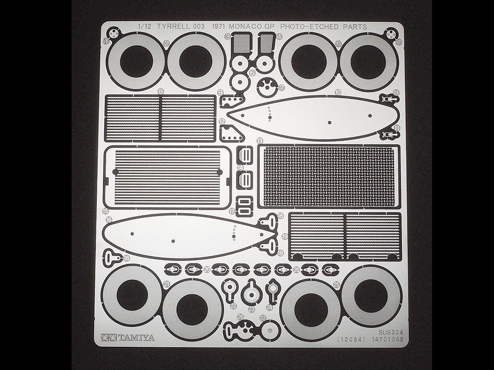 Tamiya 12054 1/12 Tyrell 003 1971 Monaco Plastic Model Kit - Hobbytech Toys