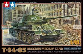 Tamiya 32599 1/48 Russian Medium Tank T-34-85 Plastic Model Kit Tamiya PLASTIC MODELS