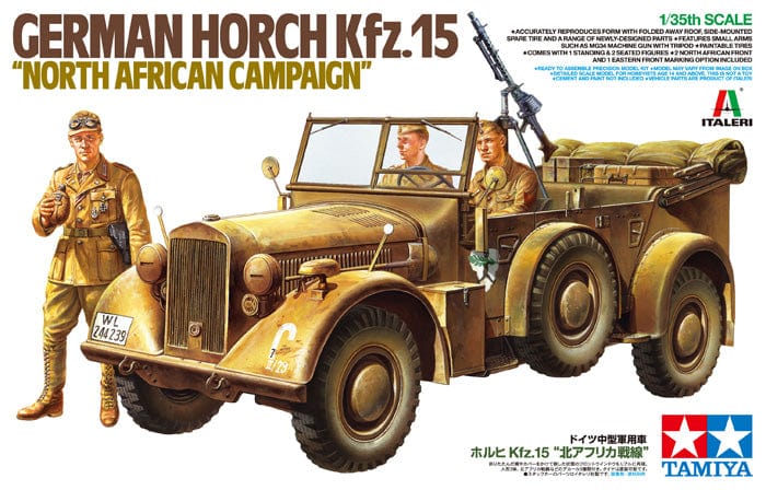 Tamiya 37015 1/35 German Horch Kfz.15 North African Campaign - Hobbytech Toys