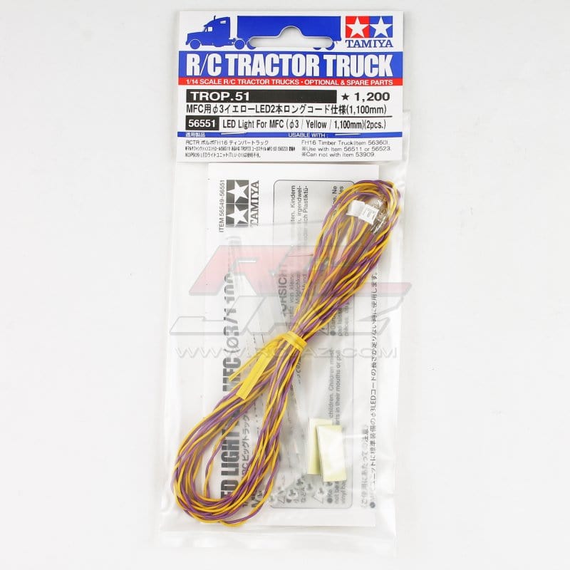 Tamiya 56551 MFC LED Yellow (2pcs) Tamiya RC CARS - PARTS