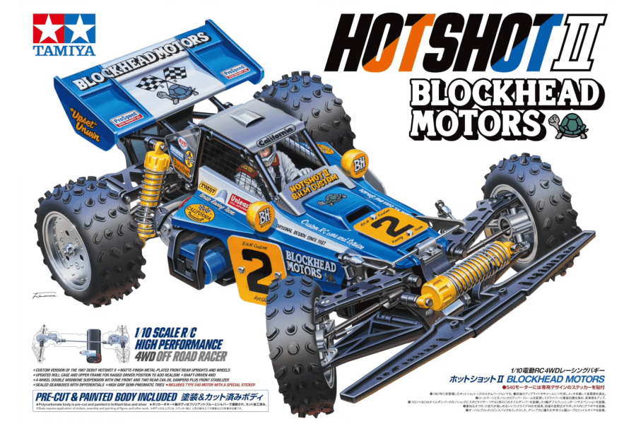 Tamiya 58710A 1/10 Hotshot II Blockhead Motors 4WD RC Kit - Hobbytech Toys
