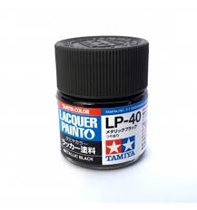 Tamiya Lp-40 Lacquer Paint Metallic Black Tamiya PAINT, BRUSHES & SUPPLIES