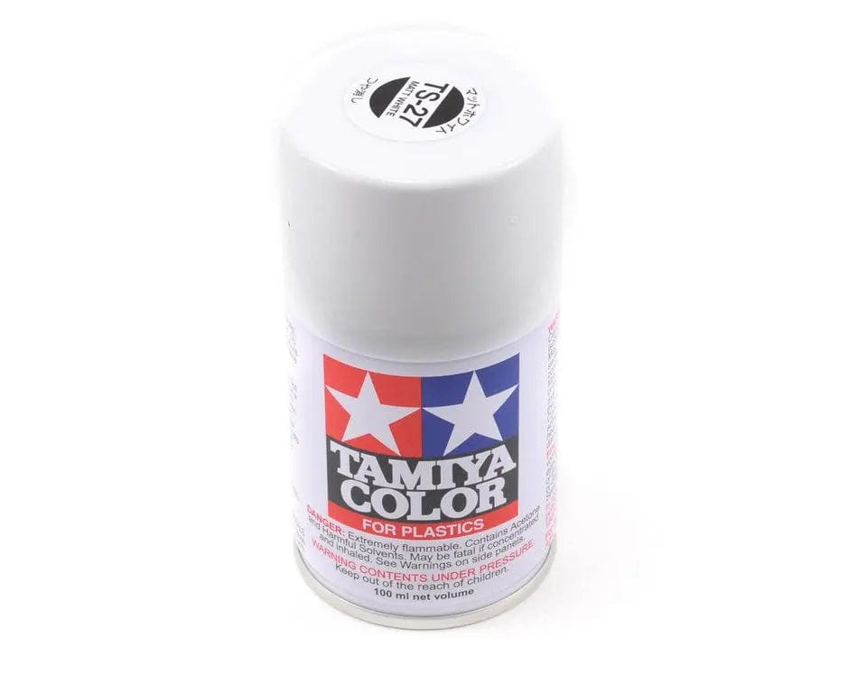 Tamiya TS-27 Spray Matt White Tamiya PAINT, BRUSHES & SUPPLIES