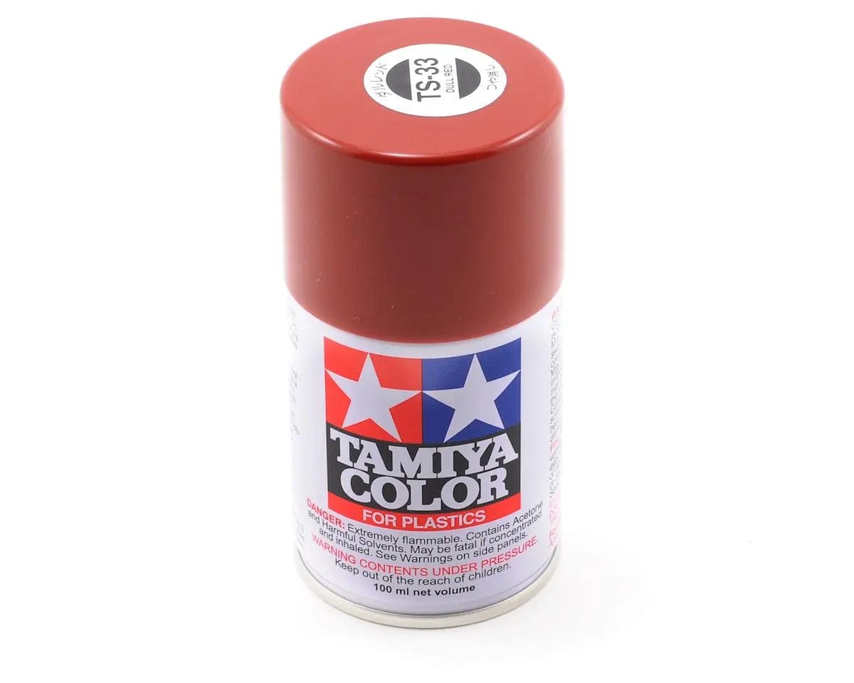 Tamiya TS-33 Spray Dull Red Tamiya PAINT, BRUSHES & SUPPLIES