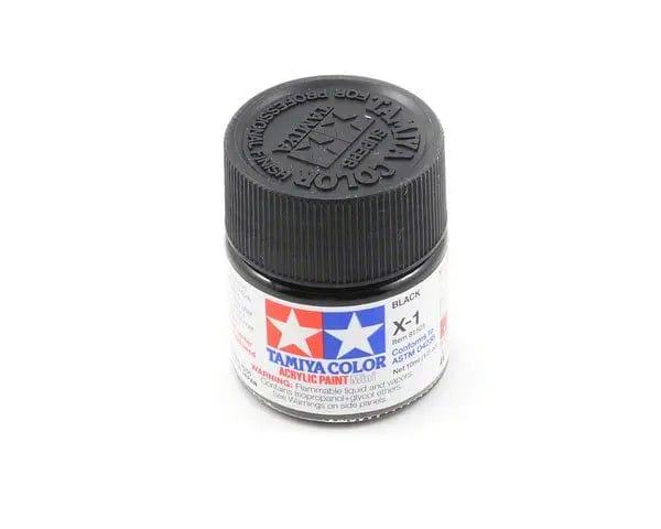 Tamiya X-1 Acrylic Black Tamiya PAINT, BRUSHES & SUPPLIES
