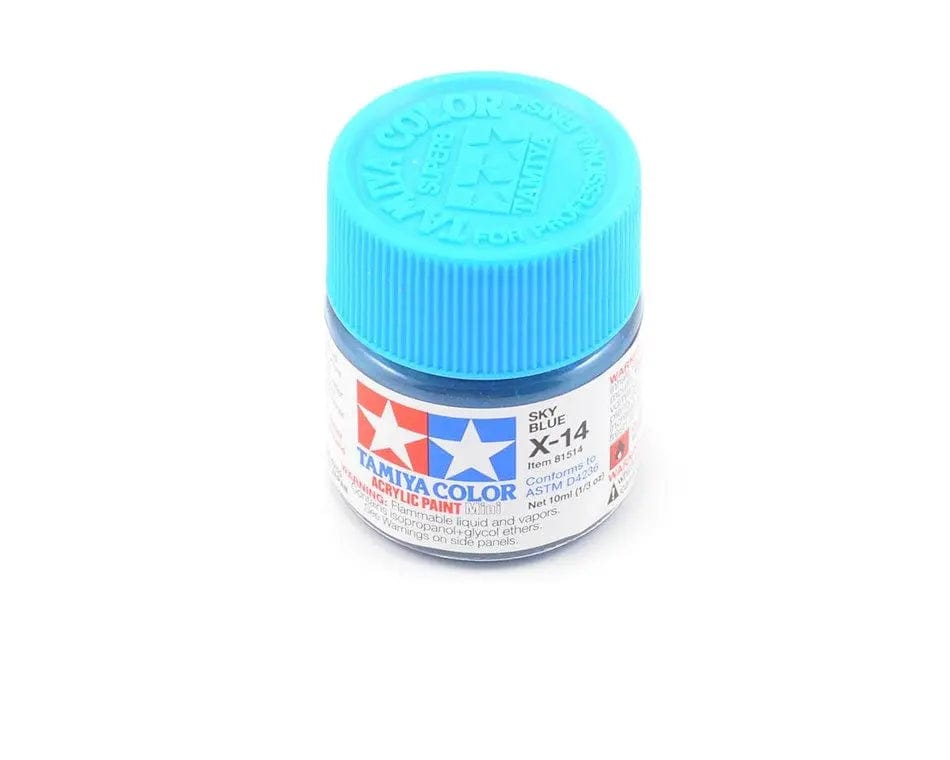 Tamiya X-14 Acrylic Sky Blue Tamiya PAINT, BRUSHES & SUPPLIES