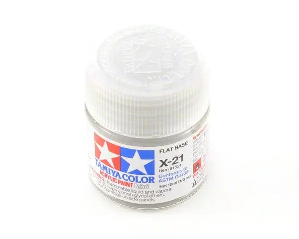 Tamiya X-21 Acrylic Flat Base Tamiya PAINT, BRUSHES & SUPPLIES