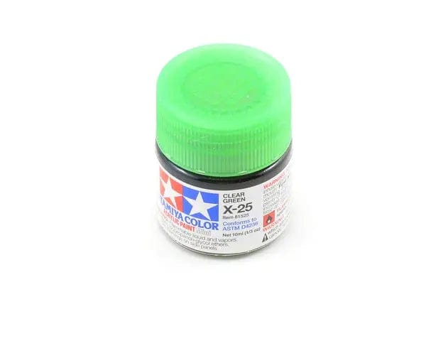 Tamiya X-25 Acrylic Clear Green Tamiya PAINT, BRUSHES & SUPPLIES