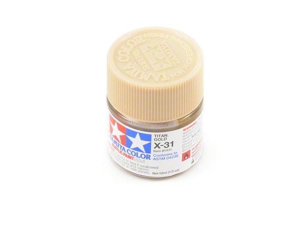 Tamiya X-31 Acrylic Titanium Gold Tamiya PAINT, BRUSHES & SUPPLIES