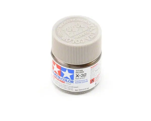 Tamiya X-32 Acrylic Titanium Silver Tamiya PAINT, BRUSHES & SUPPLIES