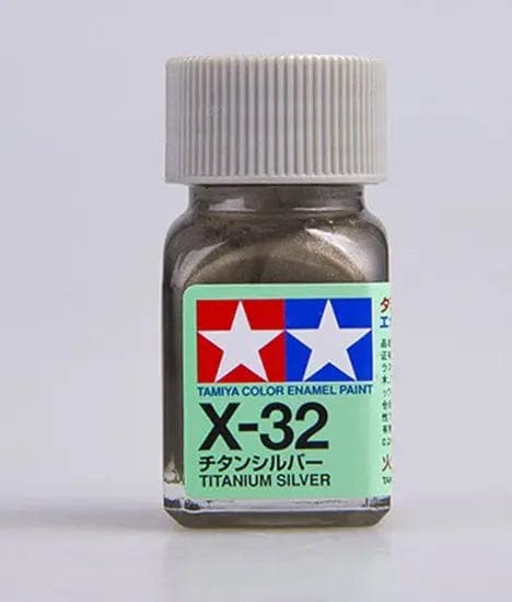 Tamiya X-32 Enamel Titanium Silver Tamiya PAINT, BRUSHES & SUPPLIES