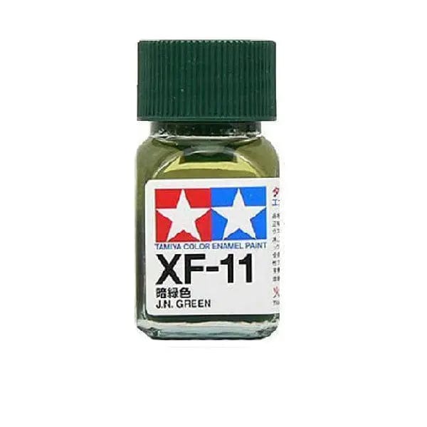 Tamiya XF-11 Enamel Flat Jn Green Tamiya PAINT, BRUSHES & SUPPLIES