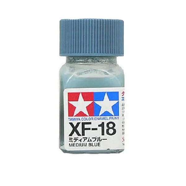 Tamiya XF-18 Enamel Flat Medium Blue Tamiya PAINT, BRUSHES & SUPPLIES