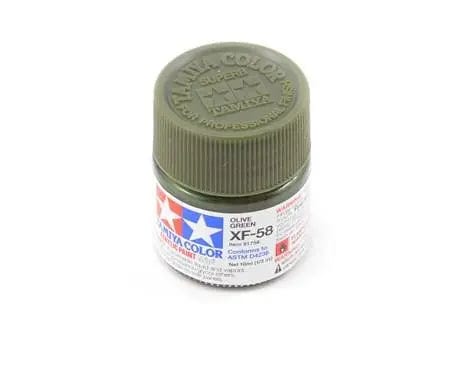 Tamiya XF-58 Acrylic Olive Green Tamiya PAINT, BRUSHES & SUPPLIES