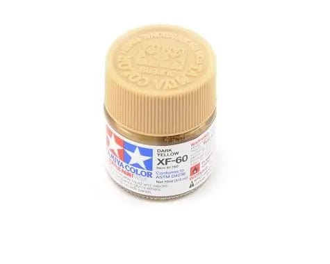Tamiya XF-60 Acrylic Dark Yellow Tamiya PAINT, BRUSHES & SUPPLIES