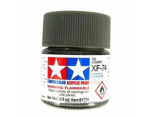 Tamiya XF-74 Acrylic Olive Drab Lgsdf Tamiya PAINT, BRUSHES & SUPPLIES
