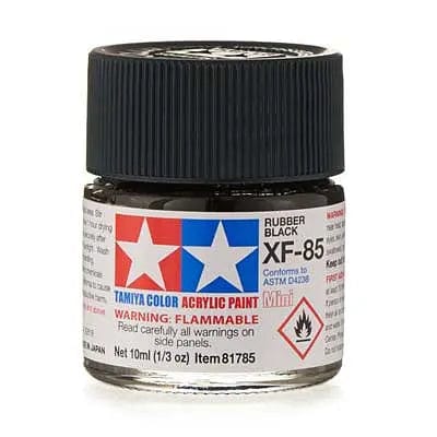 Tamiya XF-85 Acrylic Rubber Black Tamiya PAINT, BRUSHES & SUPPLIES