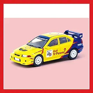 Tarmac 1/64 Mitsubishi Lancer Evolution VI GSR T.M. Edition 99 Shell x Gran Turismo 7 x Tarmac Works JDM Collection - Hobbytech Toys