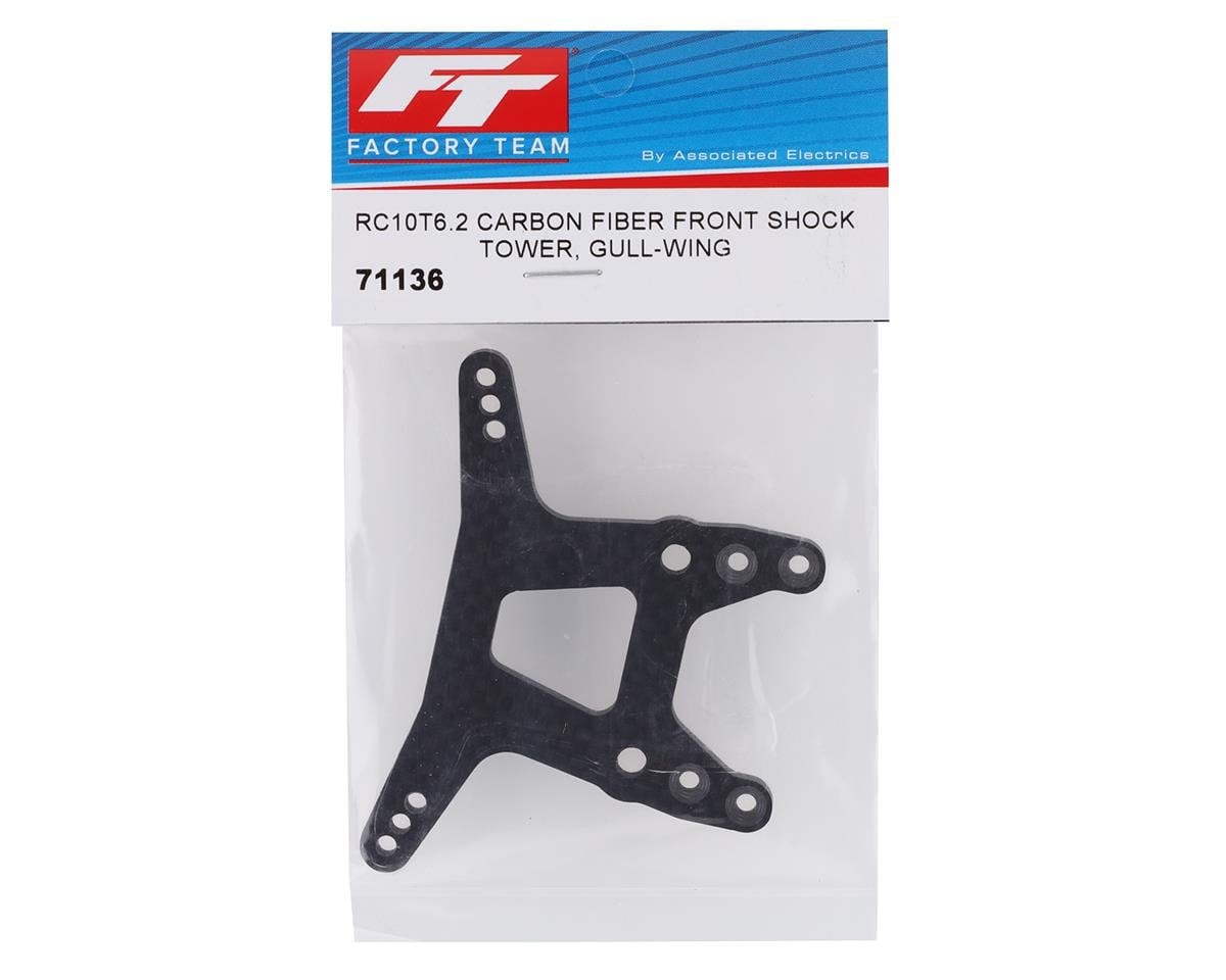 Team Associated 71136 RC10T6.2 Front Shock Tower, Gull Wing, Carbon Fiber - Hobbytech Toys