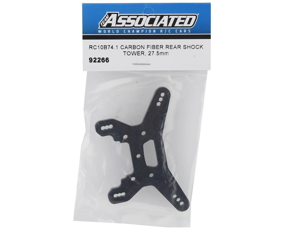 Team Associated 92266 RC10B74.1 Rear Shock Tower, 27.5mm, Carbon Fiber - Hobbytech Toys