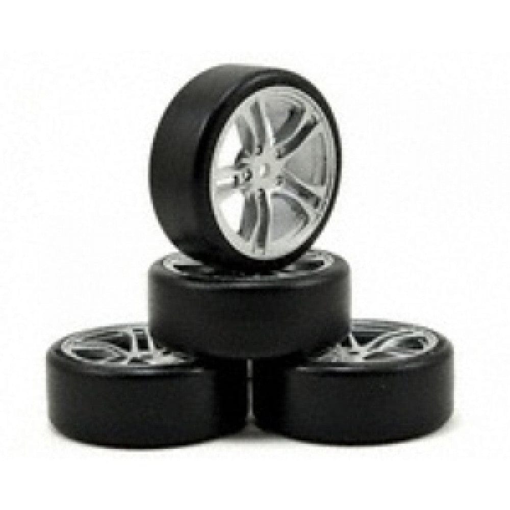 Team Magic 1/10 E4D Drift Tire 5 Spoke Fog Silver (4) Team Magic RC CARS - PARTS