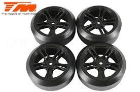 Team Magic E4D Mounted Drift Tire 5 Spoke Black 45 Degree Team Magic RC CARS - PARTS