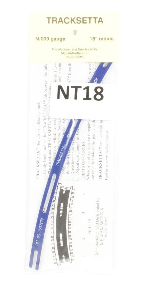 Tracksetta N 18 Radius Template Tracksetta TRAINS - N SCALE