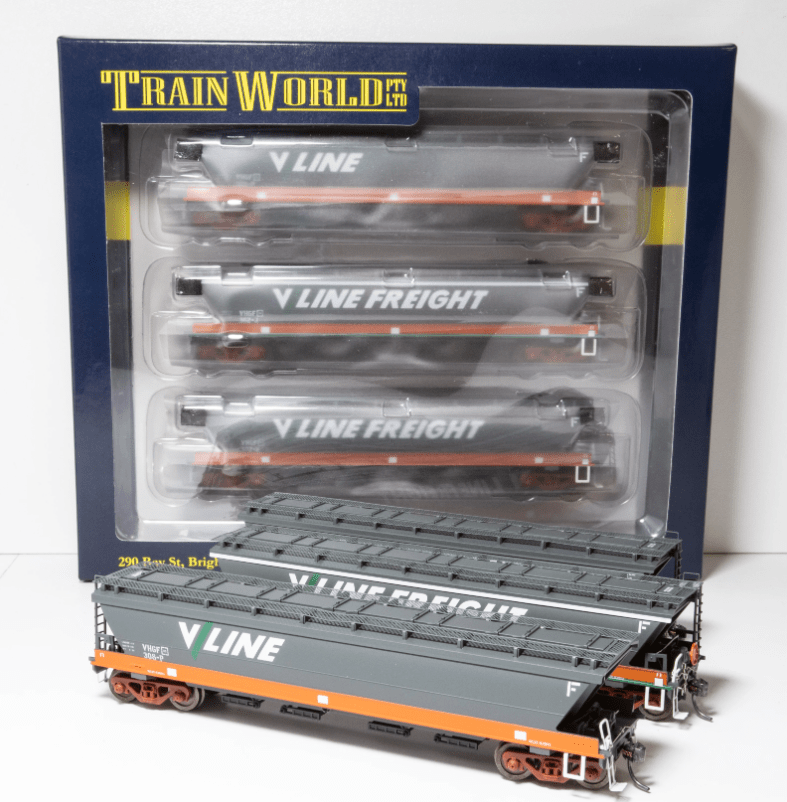 Train World TWP-1 Special V/Line Wheat Hopper 3 Car Pack Powerline TRAINS - HO/OO SCALE