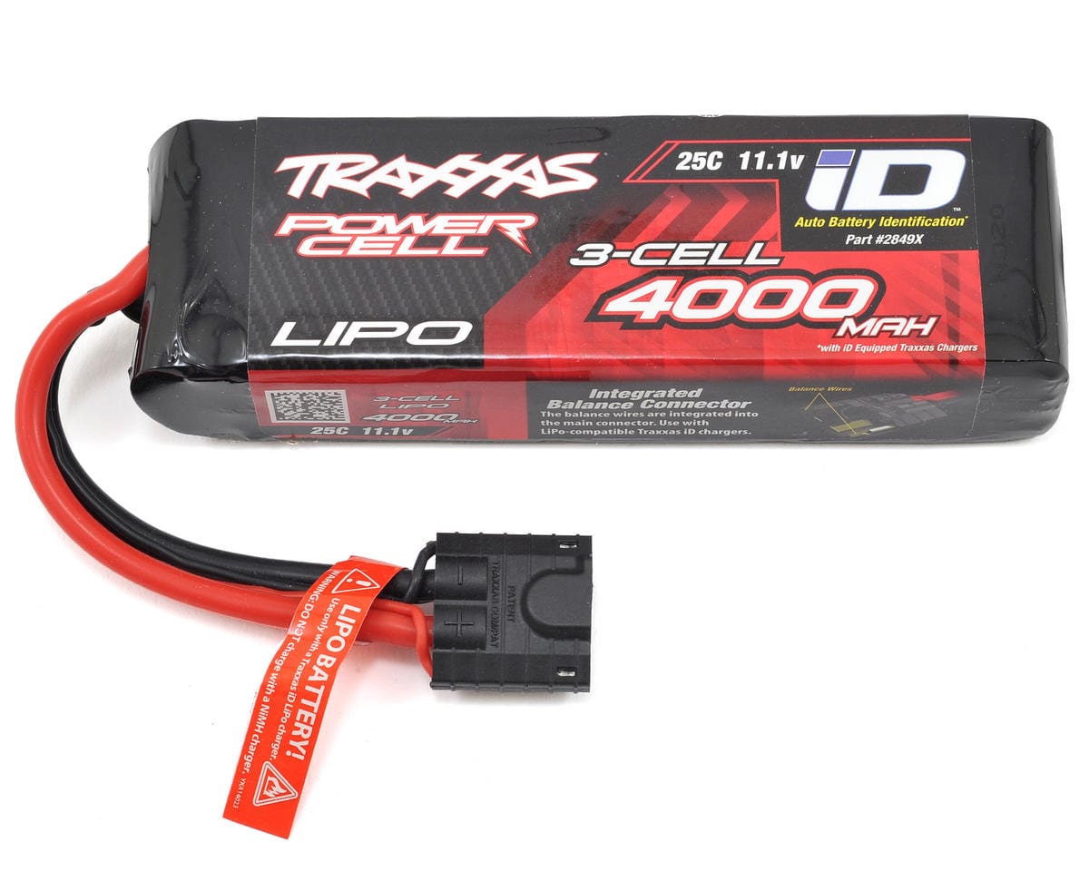 Traxxas 2849X 4000mah 3S 11.1v 25c Lipo Battery ID Connector Traxxas BATTERIES & CHARGERS