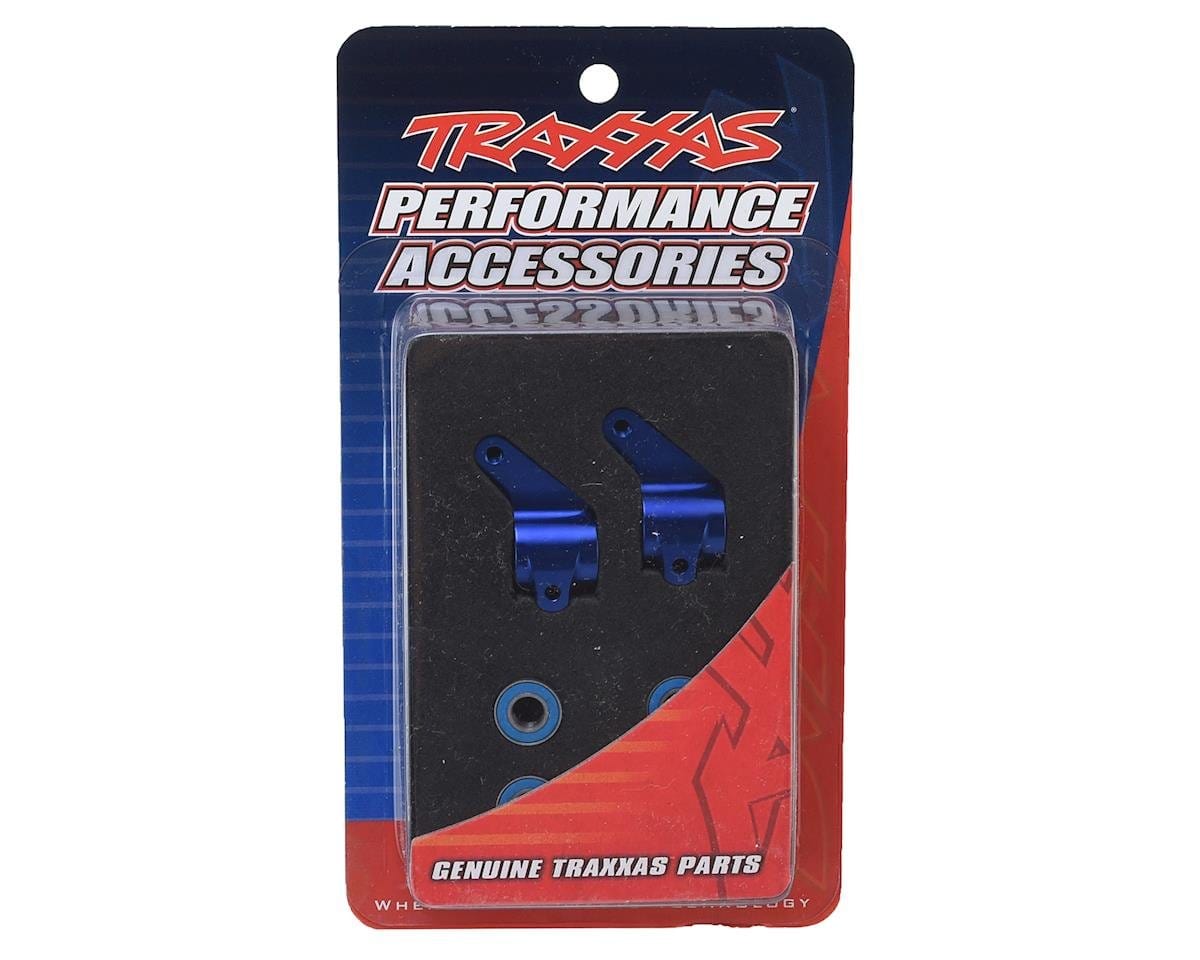 Traxxas 3636A Aluminum Steering Blocks w/Ball Bearings (Blue) (2) Traxxas RC CARS - PARTS