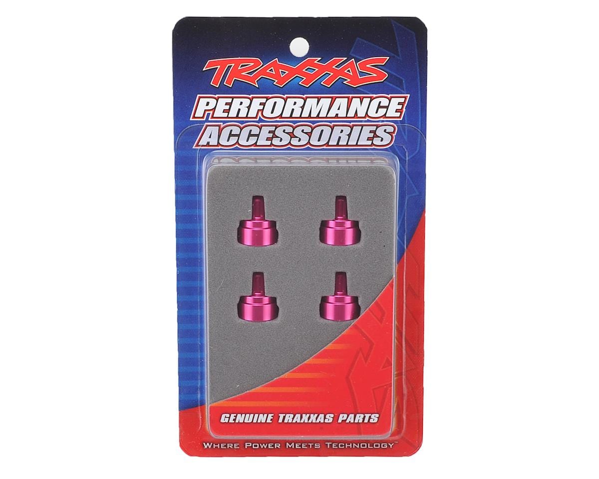 Traxxas 3767P Aluminum Ultra Shock Cap (Pink) (4) Traxxas RC CARS - PARTS