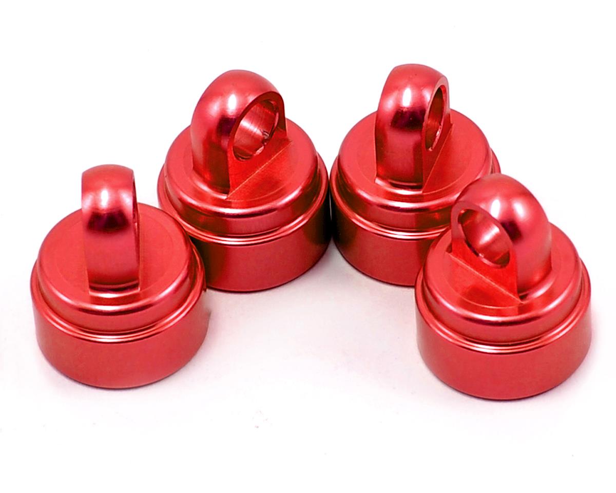 Traxxas 3767X Aluminum Ultra Shock Cap (Red) (4) Traxxas RC CARS - PARTS