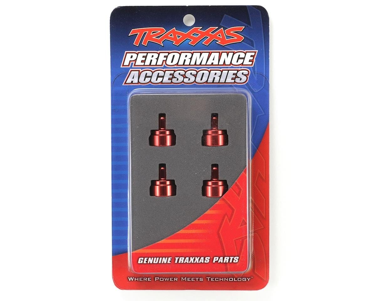 Traxxas 3767X Aluminum Ultra Shock Cap (Red) (4) Traxxas RC CARS - PARTS