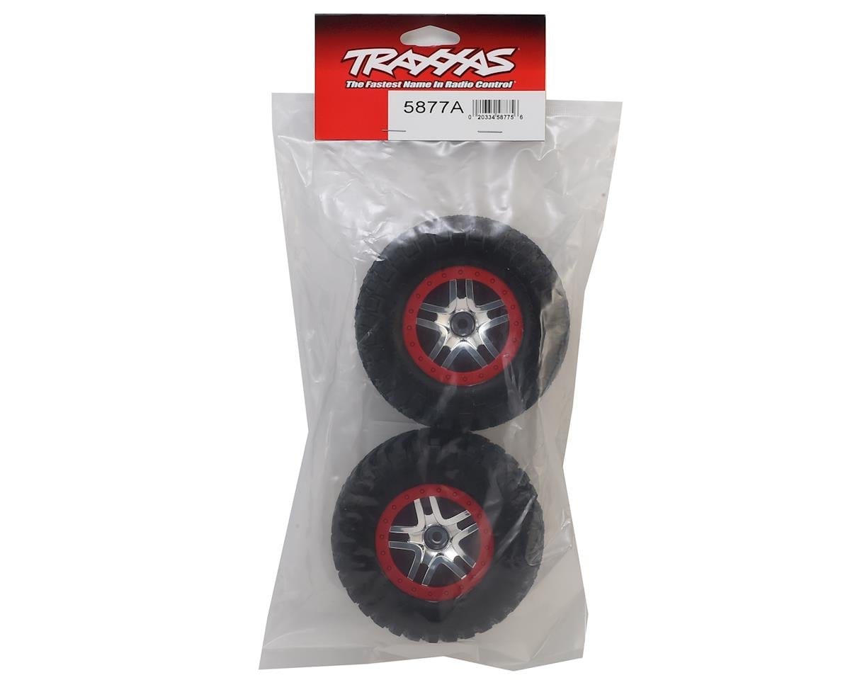 Traxxas 5877A BFGoodrich Mud TA Front Tires (2) (Satin Chrome) (Standard) w/Split-Spoke Front Wheel Traxxas RC CARS - PARTS