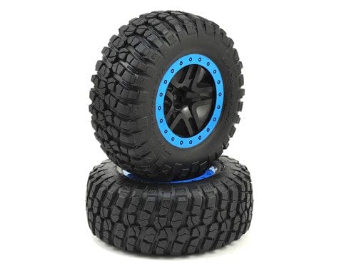 Traxxas 5885A Slash BFGoodrich KM2 Front Black/Blue Wheel & Tire (2) Traxxas RC CARS - PARTS