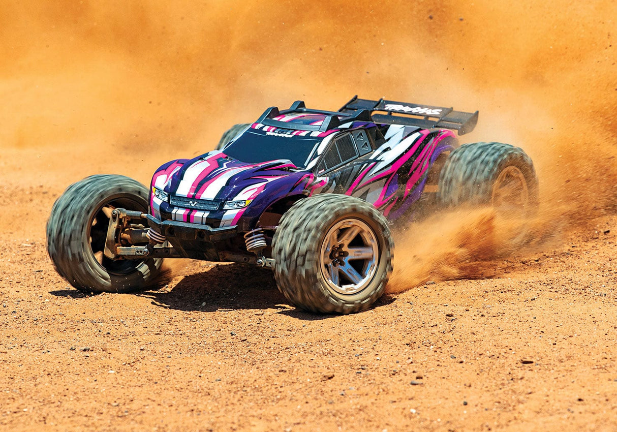 Traxxas 67076-4 Rustler 4X4 VXL Brushless RTR 1/10 4WD Stadium Truck (Pink) Traxxas RC CARS