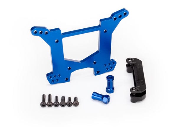 Traxxas 6738X Aluminum Rustler 4X4 Rear Shock Tower Blue Traxxas RC CARS - PARTS