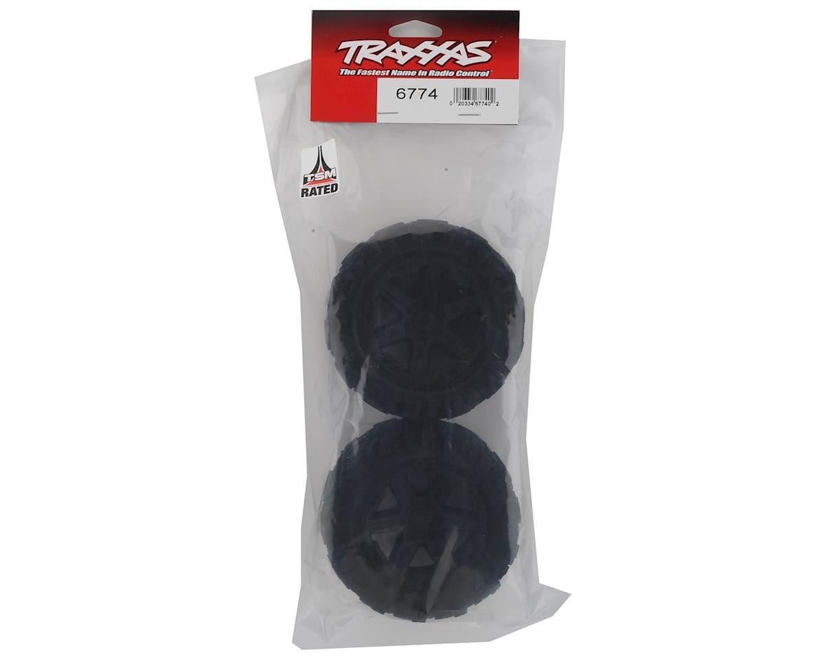 Traxxas 6774 Pre-Glued 2.8in Talon Extreme Tires On Black RXT Rims (2pcs) Traxxas RC CARS - PARTS