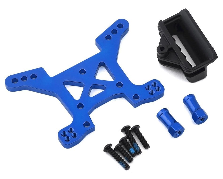 Traxxas 6793X Aluminum Rustler 4X4 Front Shock Tower Blue Traxxas RC CARS - PARTS